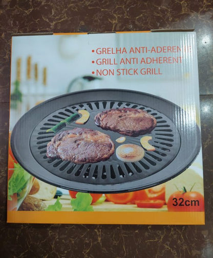 Nonstick Round Grill Pan With Fix Handle 32 cm