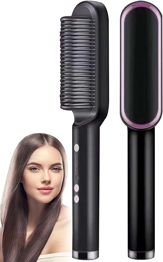 Hair Straightener Iron Brush Straight Hair Comb