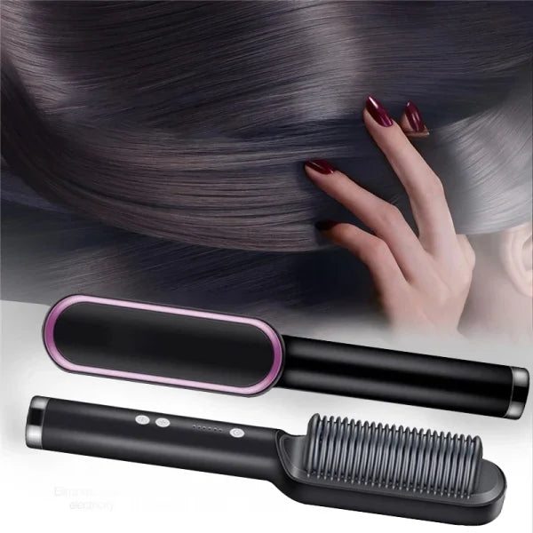 Hair Straightener Iron Brush Straight Hair Comb