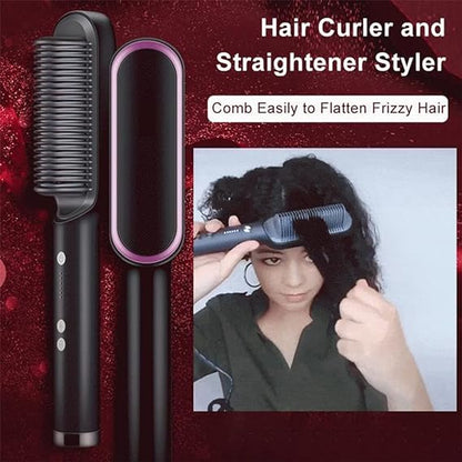 Hair Straightener Iron Brush Straight Hair Comb