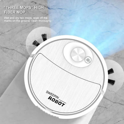 Portable Mini Wireless Smart Sweeping Robot Mopping 3 In1