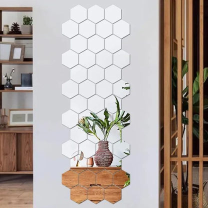 3d Acrylic Hexagon Simple Mirror-surface Geometric Diy Art